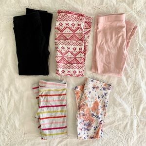 4T bundle of five leggings - Old Navy. Lot of five!